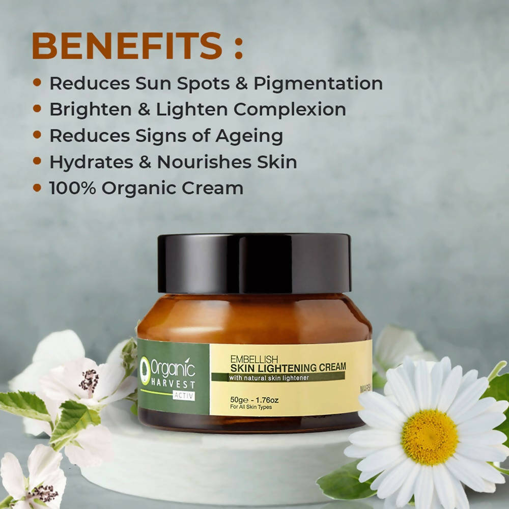 Organic Harvest Activ Embellish Skin Lightening Cream | Grocsy