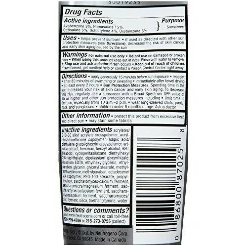 Neutrogena Sport Face Oil-Free Lotion Sunscreen SPF 70 | Grocsy