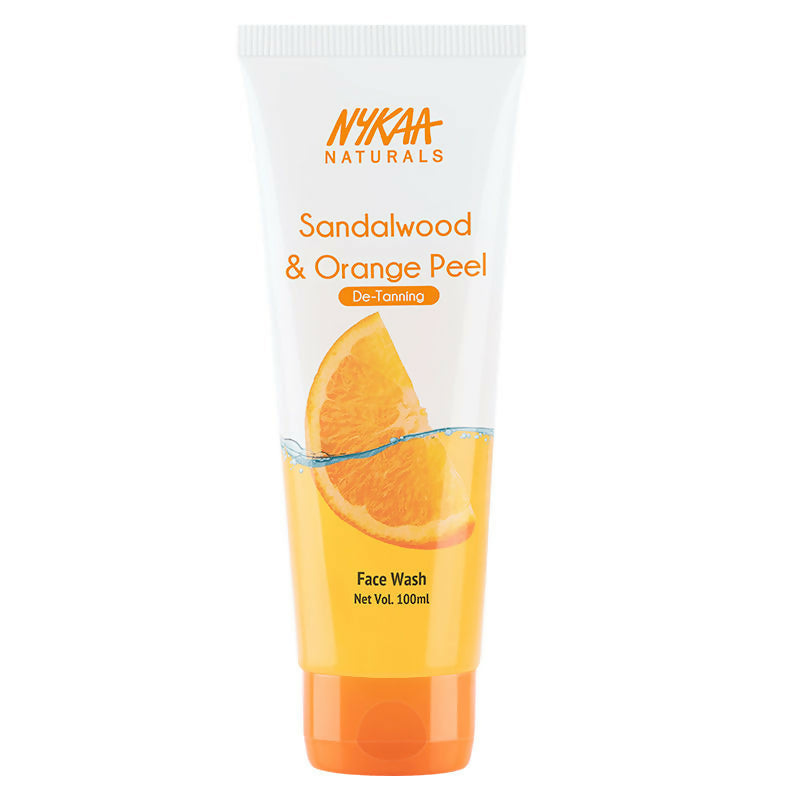 Nykaa Naturals Sandalwood & Orange Peel Face Wash for Tan Removal | Grocsy
