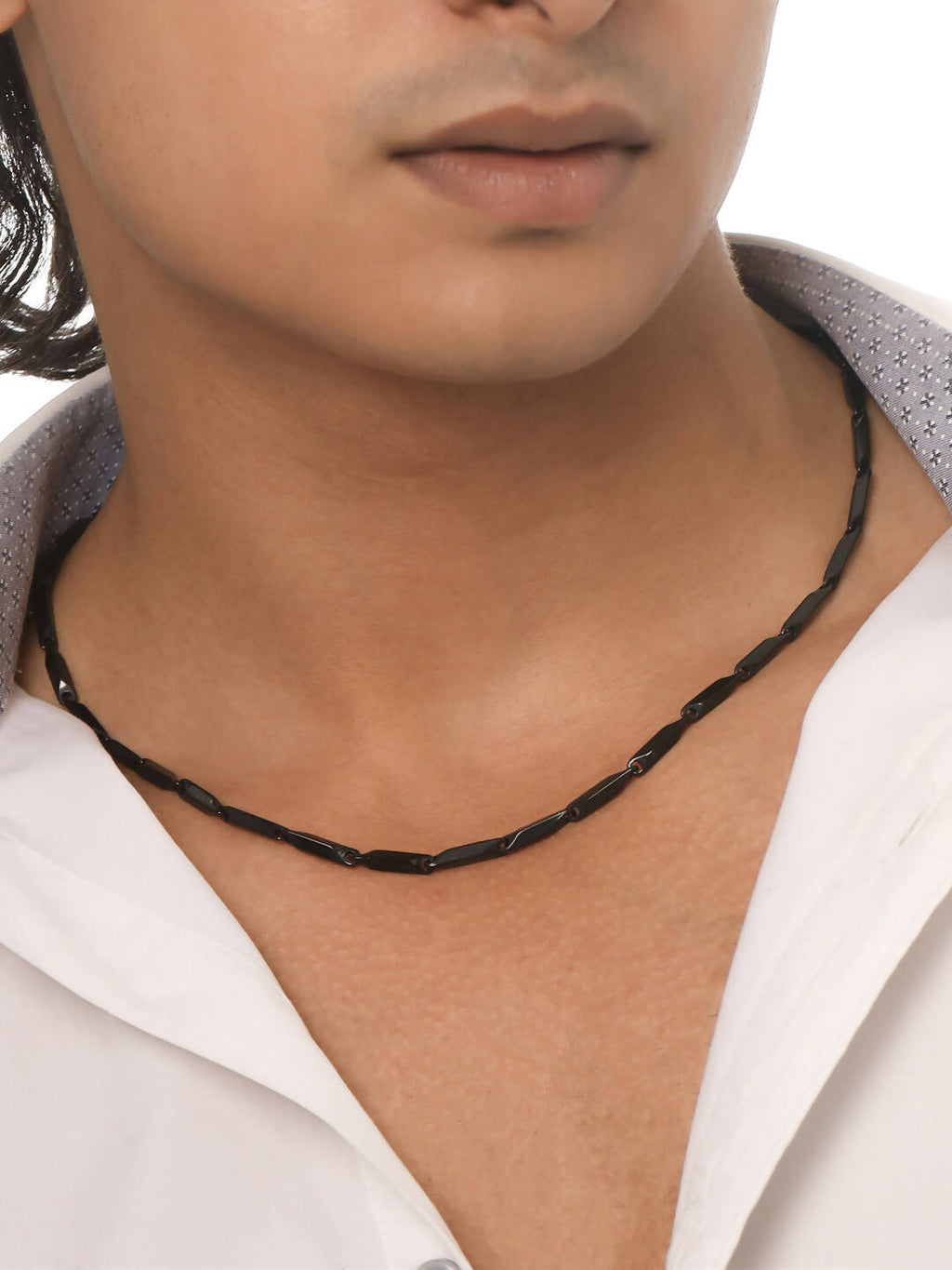 NVR Men's Black Metal Chain | Grocsy