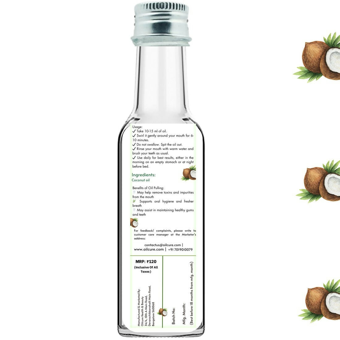 Oilcure Coconut Oil Pulling | Grocsy