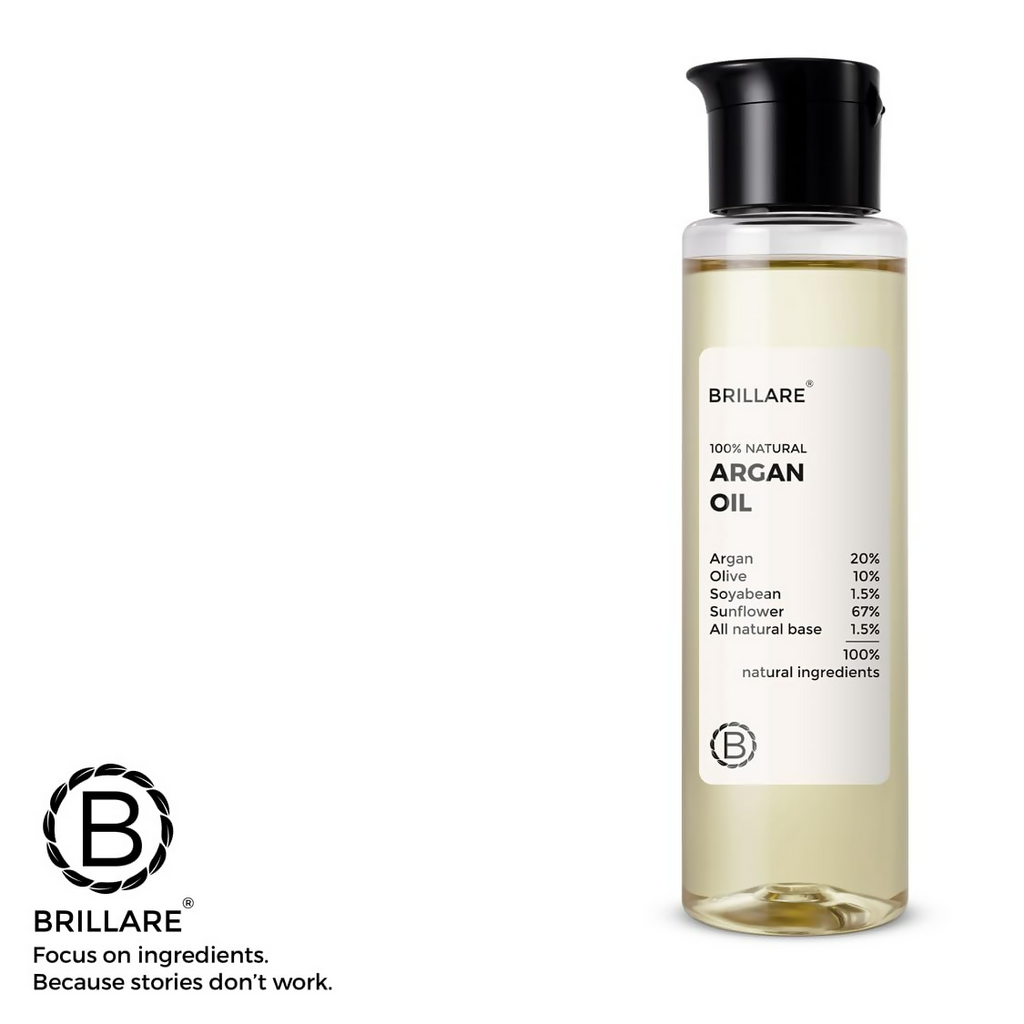 Brillare Argan Hair Oil with the Goodness of Olive oil & Sunflower Oil | Grocsy