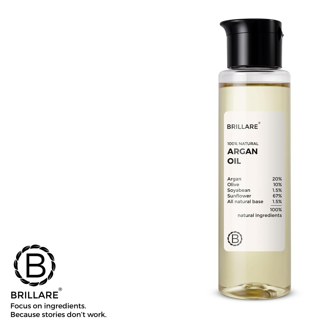 Brillare Argan Hair Oil with the Goodness of Olive oil & Sunflower Oil | Grocsy