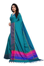 Vamika Rama Green Cotton Silk Weaving Saree (Binita Rama) | Grocsy