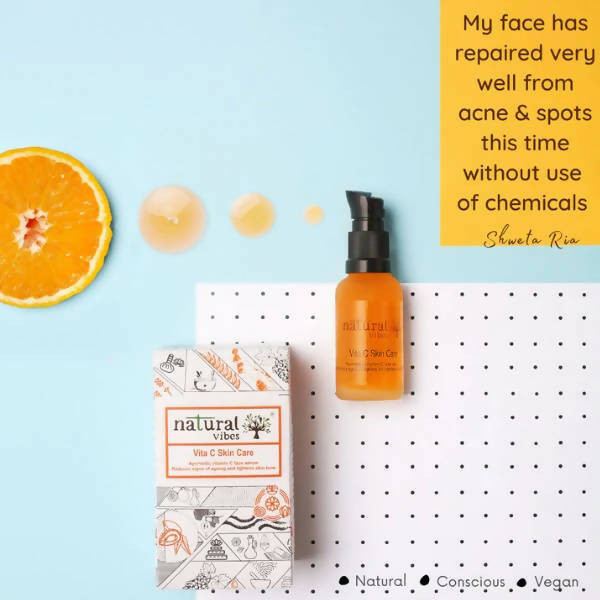 Natural Vibes Ayurvedic Vitamin C Skin Care Serum | Grocsy