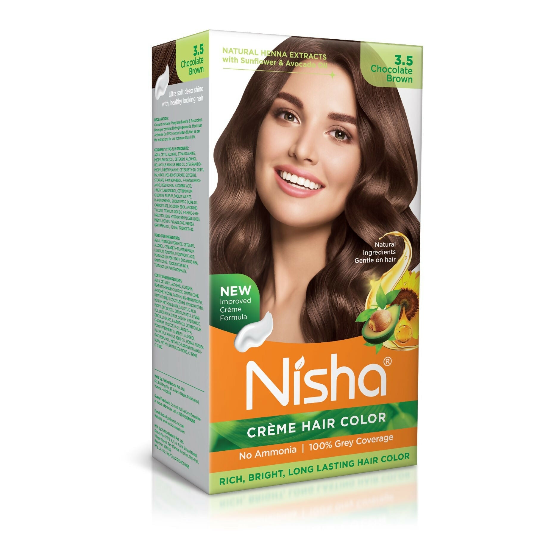 Nisha Creme Hair Color for Women - Chocolate Brown | Grocsy