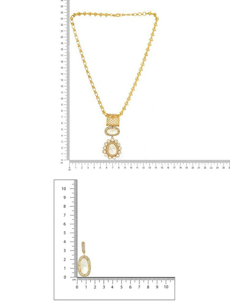 Kundan Antique Finish Earrings and Necklace set - Ruby Raang | Grocsy