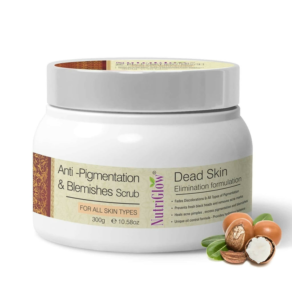 NutriGlow Anti Pigmentation & Blemishes Scrub with Shea Butter | Grocsy