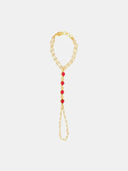 Ruby Raang Mannat Pearl Haath Phool | Grocsy