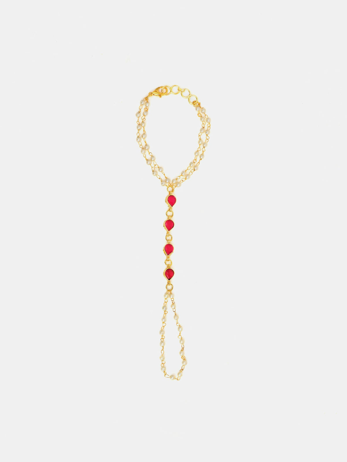 Ruby Raang Mannat Pearl Haath Phool | Grocsy