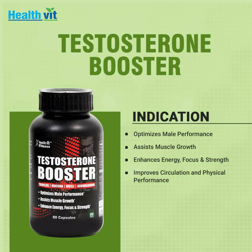 Healthvit Testosterone Booster Capsules | Grocsy
