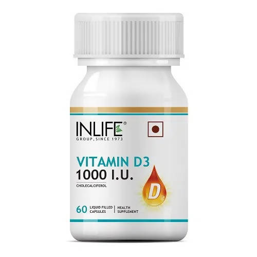Inlife Vitamin D3 1000 IU Capsules | Grocsy