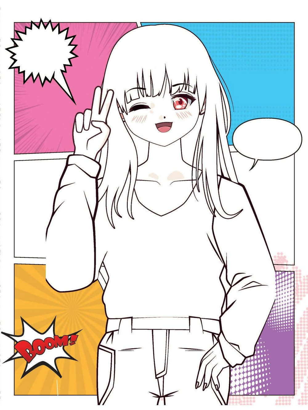 Dreamland Publications Colour Your Own Manga Book 1 With Free Manga Colouring Poster For Kids | Grocsy