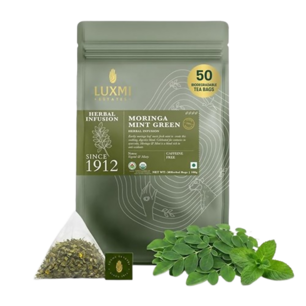 Luxmi Estates Moringa Mint Herbal Infusion | Grocsy