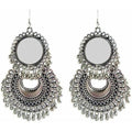 MS Fashion India Sun Design Mirror Moon Style Hanging Earrings For Parties | Grocsy