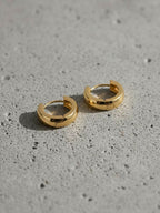 NVR Men's Gold Plated Hoop Earrings | Grocsy