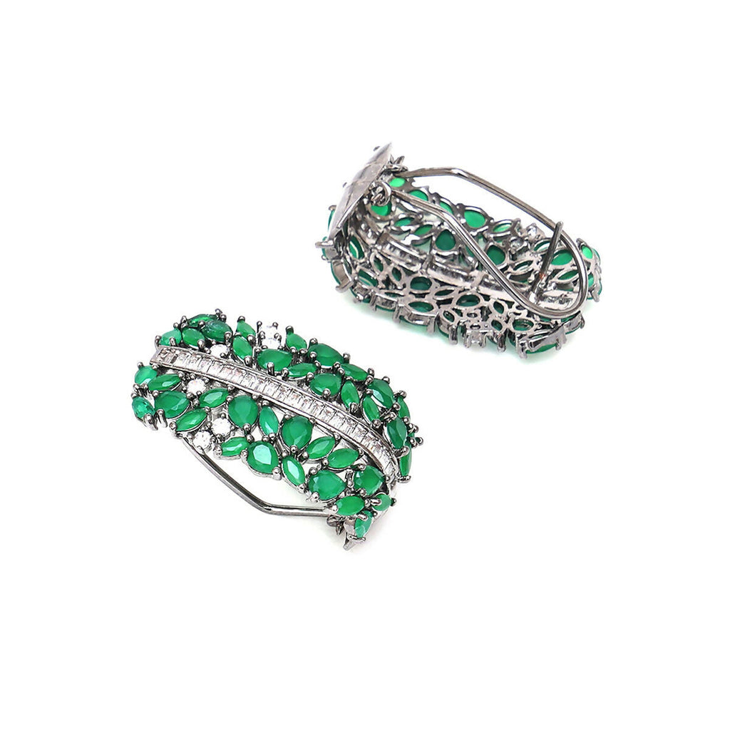 Jade Oversized Half Loops- Ruby Raang | Grocsy
