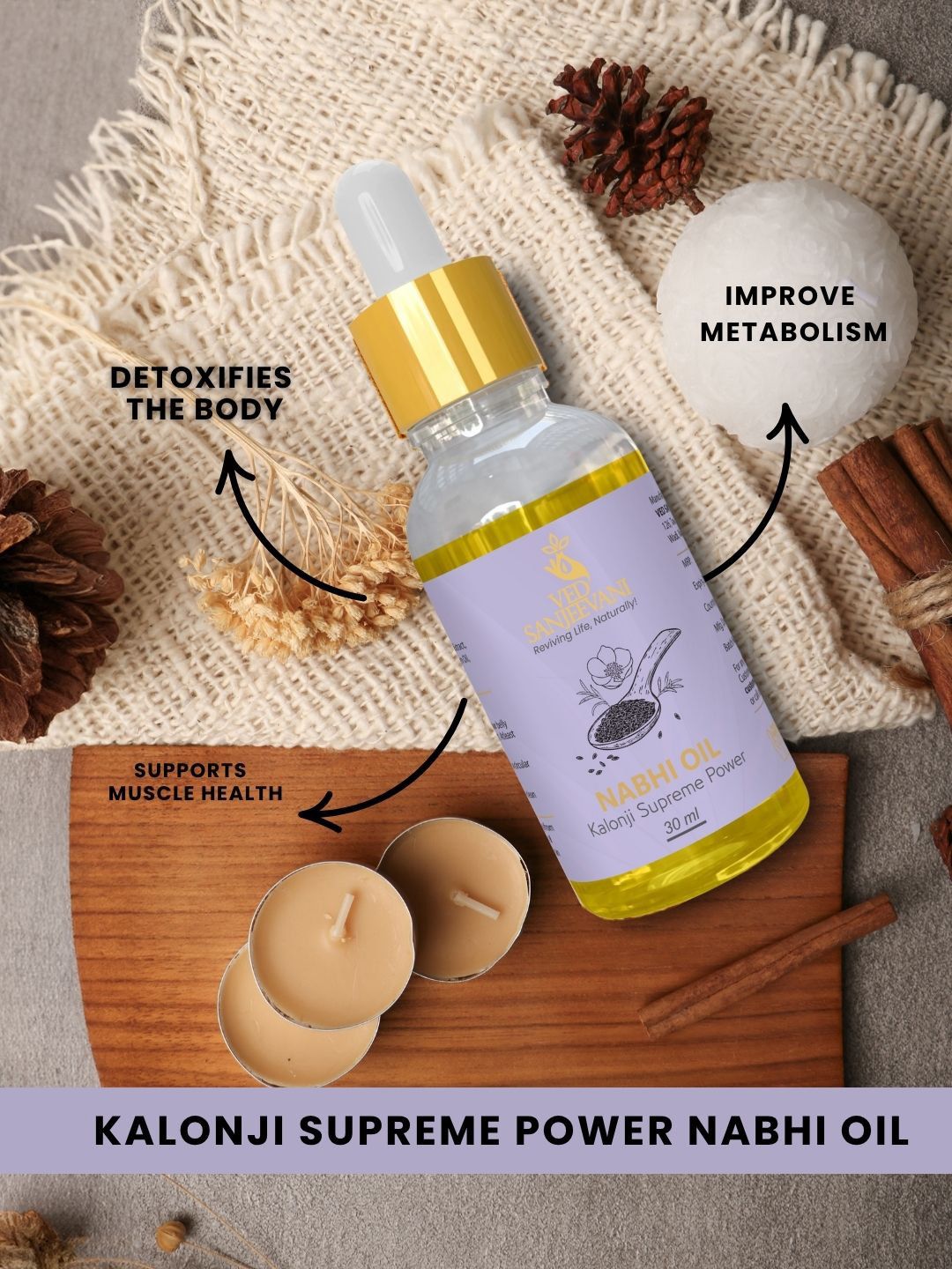 Ved Sanjeevani Kalonji Supreme Nabhi Oil | Grocsy