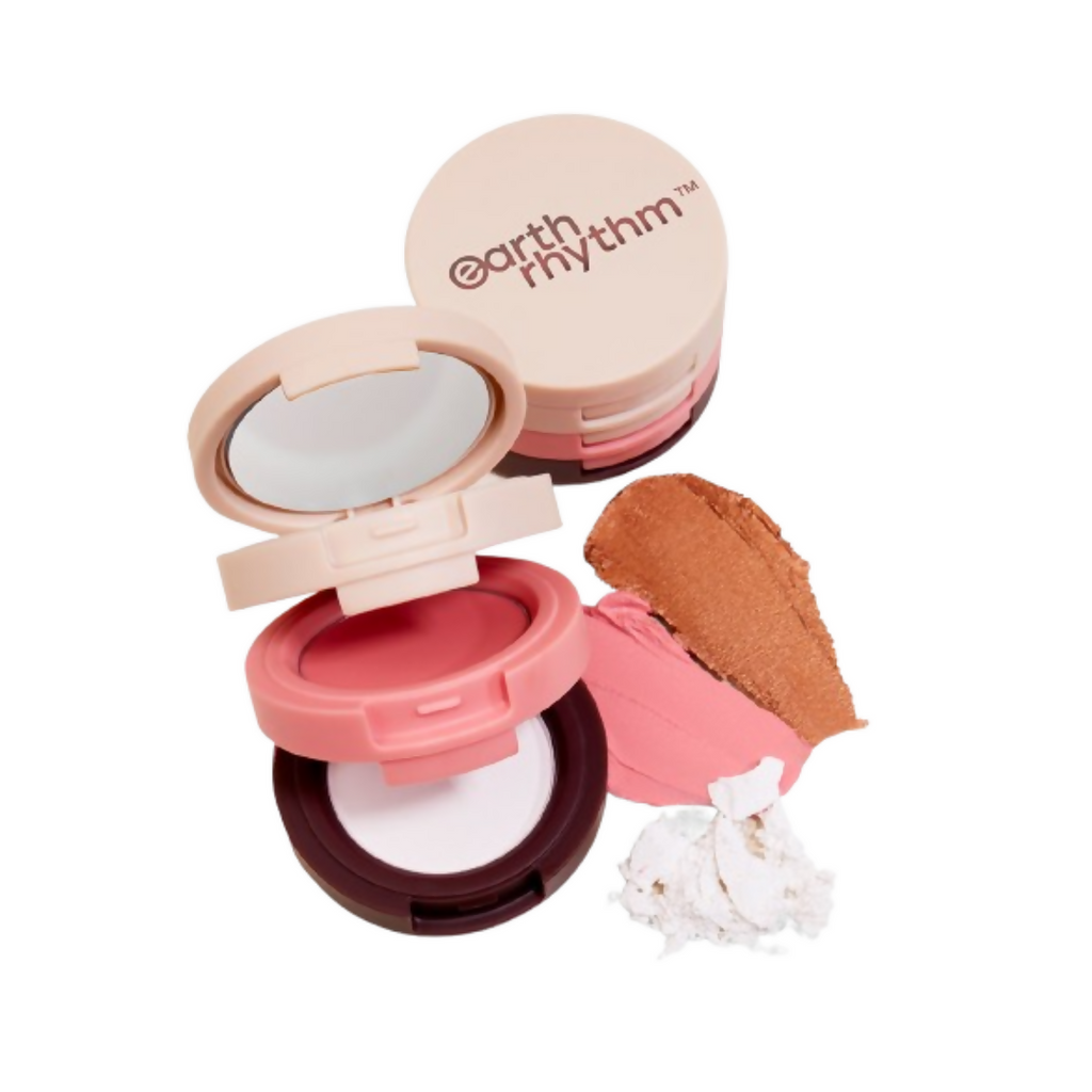 Earth Rhythm Dab Set 3-In-1 Face Palette - Bourbon | Grocsy