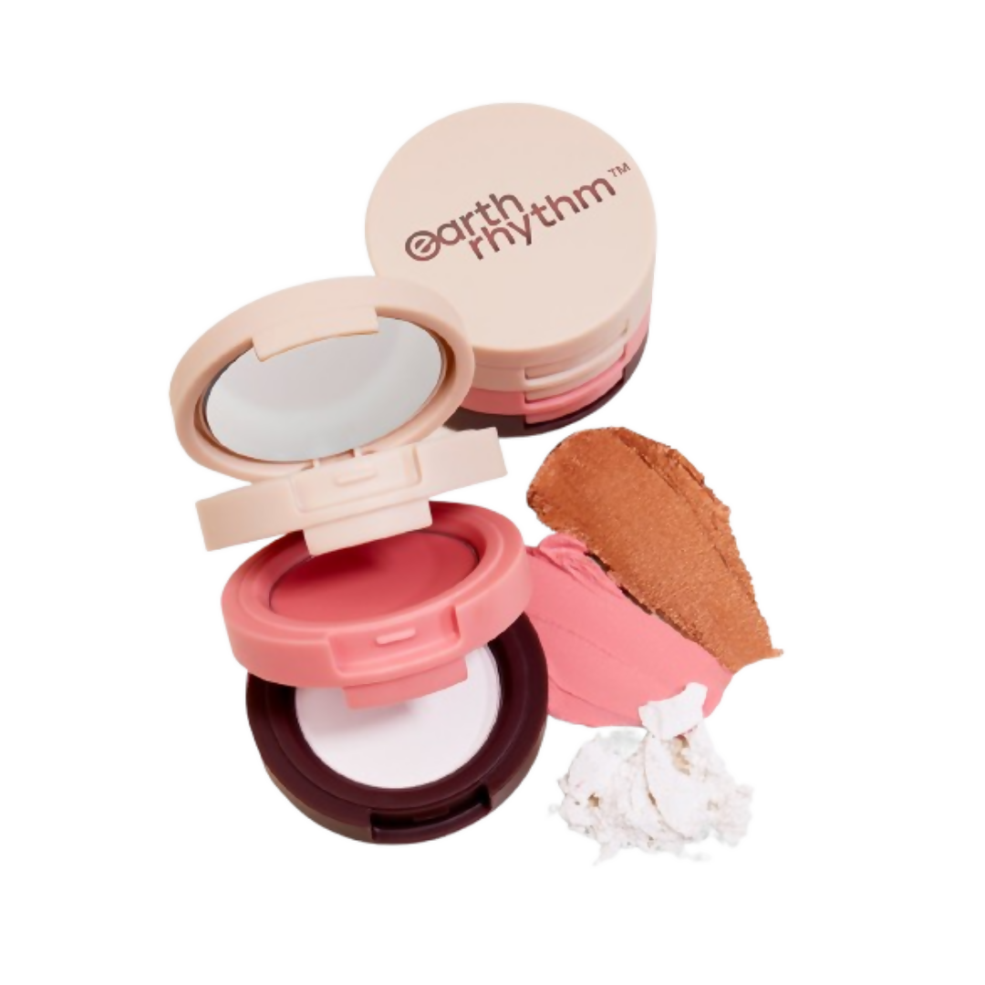 Earth Rhythm Dab Set 3-In-1 Face Palette - Bourbon | Grocsy