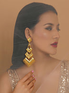 Golden Earrings (Gold) - Ruby Raang | Grocsy