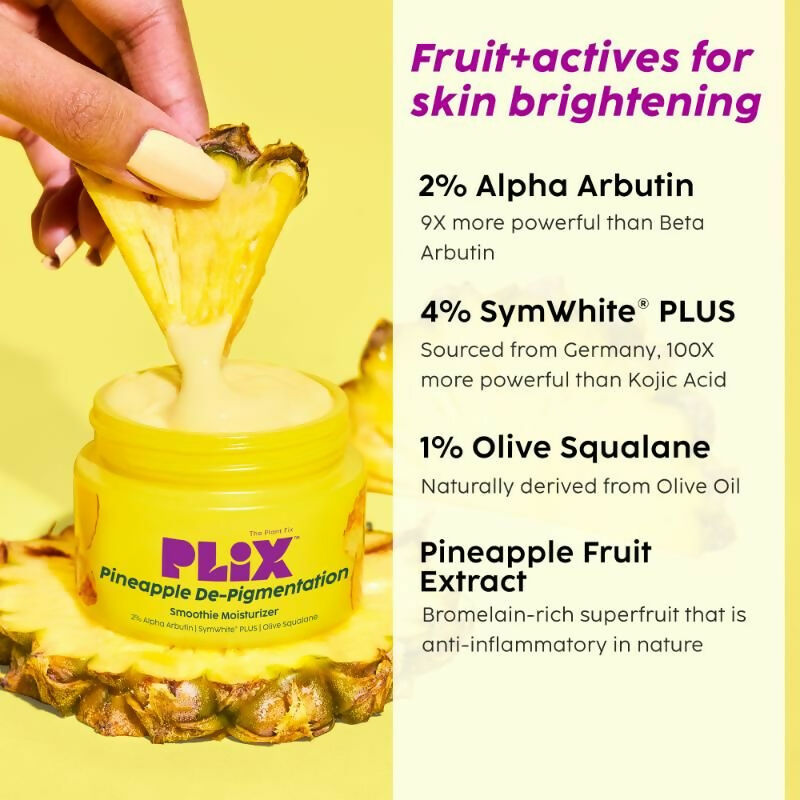 PLIX The Plant Fix Pineapple Depigmentation Regime With Face Wash, Toner, Serum & Moisturizer | Grocsy
