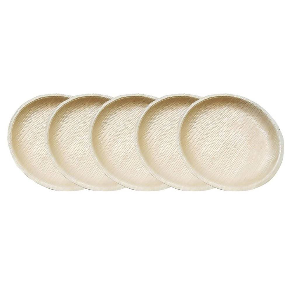 Eco Friendly Areca Leaf 8" Round Shallow Plate | Grocsy
