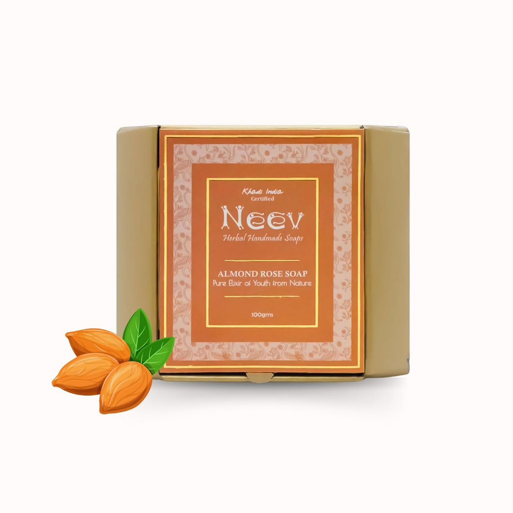 Neev Herbal Handmade Soaps Almond Rose Soap | Grocsy