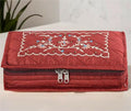 Asmaani 7 Pocket Maroon Embroidery Jewellery Kit | Grocsy