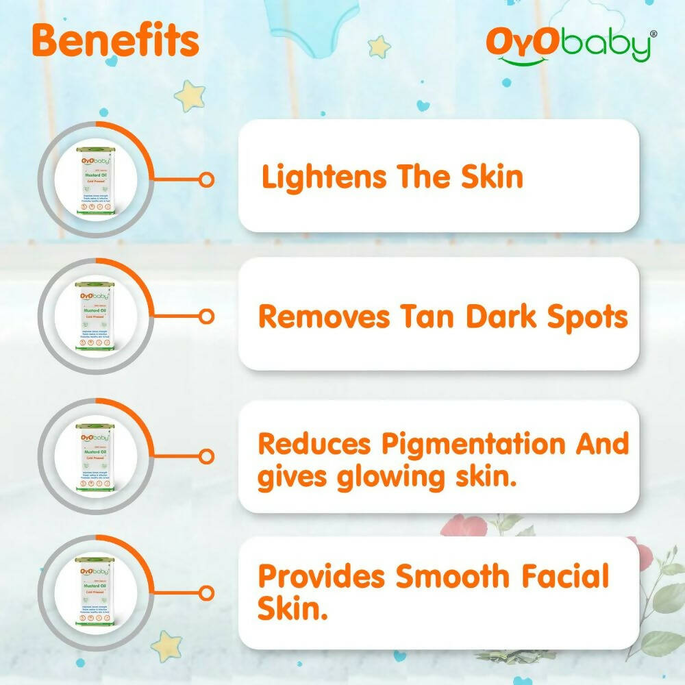 Oyo Baby Natural Mustard Oil - Cold Pressed | Grocsy