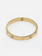 NVR Women & Men Gold-Polished Kada Bracelet