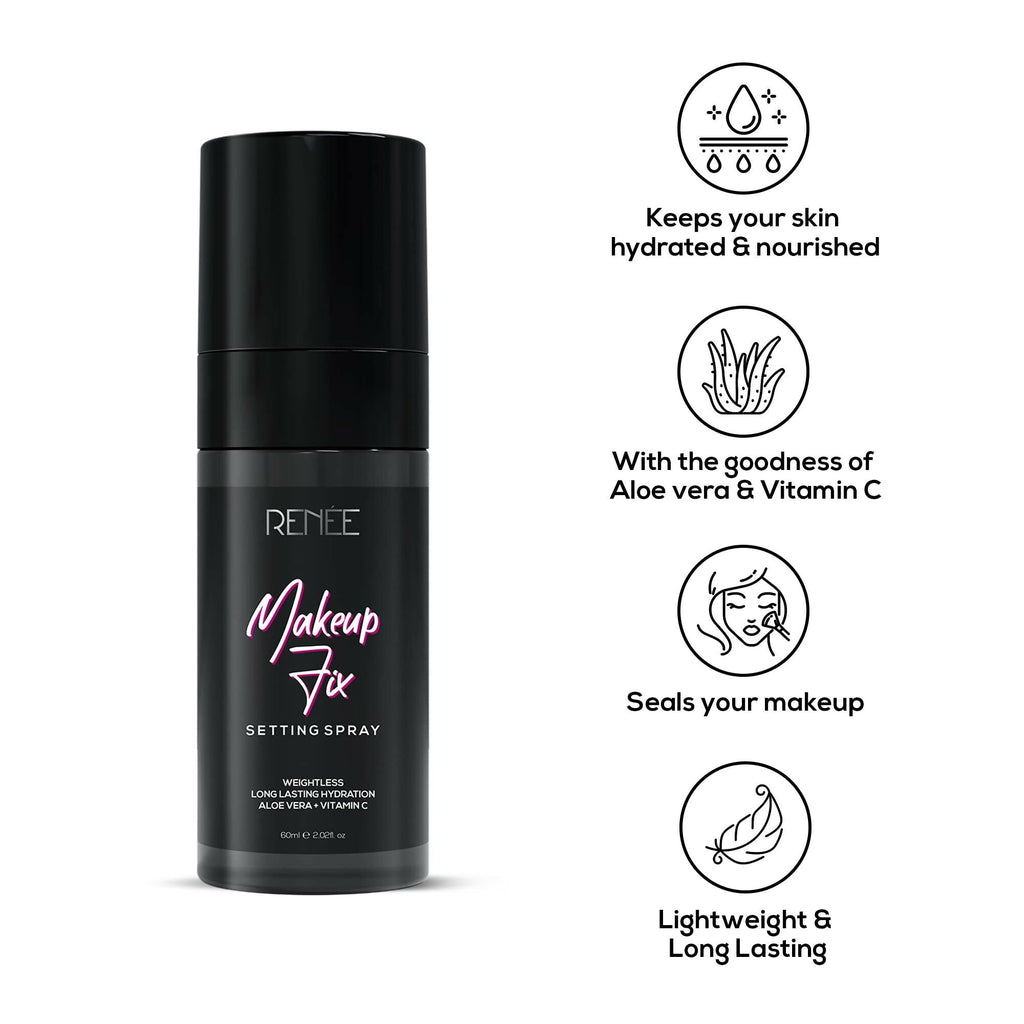 Renee Cosmetics Makeup Fix Setting Spray - Prevents Cracks, Minimizes Pores & Fine Lines | Grocsy