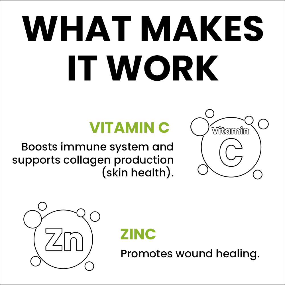 Sprowt Plant Based Vitamin C + Zinc Capsules | Grocsy