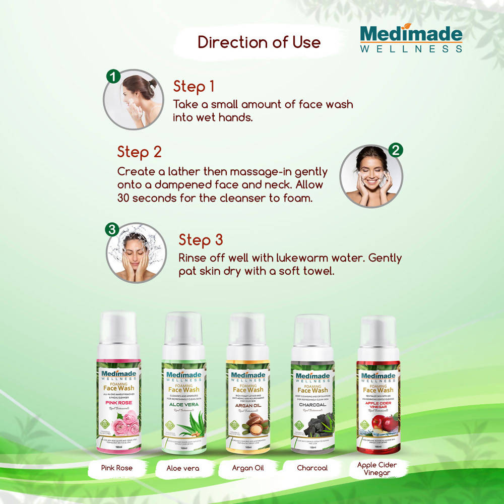 Medimade Wellness Foaming Face Wash With Aloe Vera | Grocsy