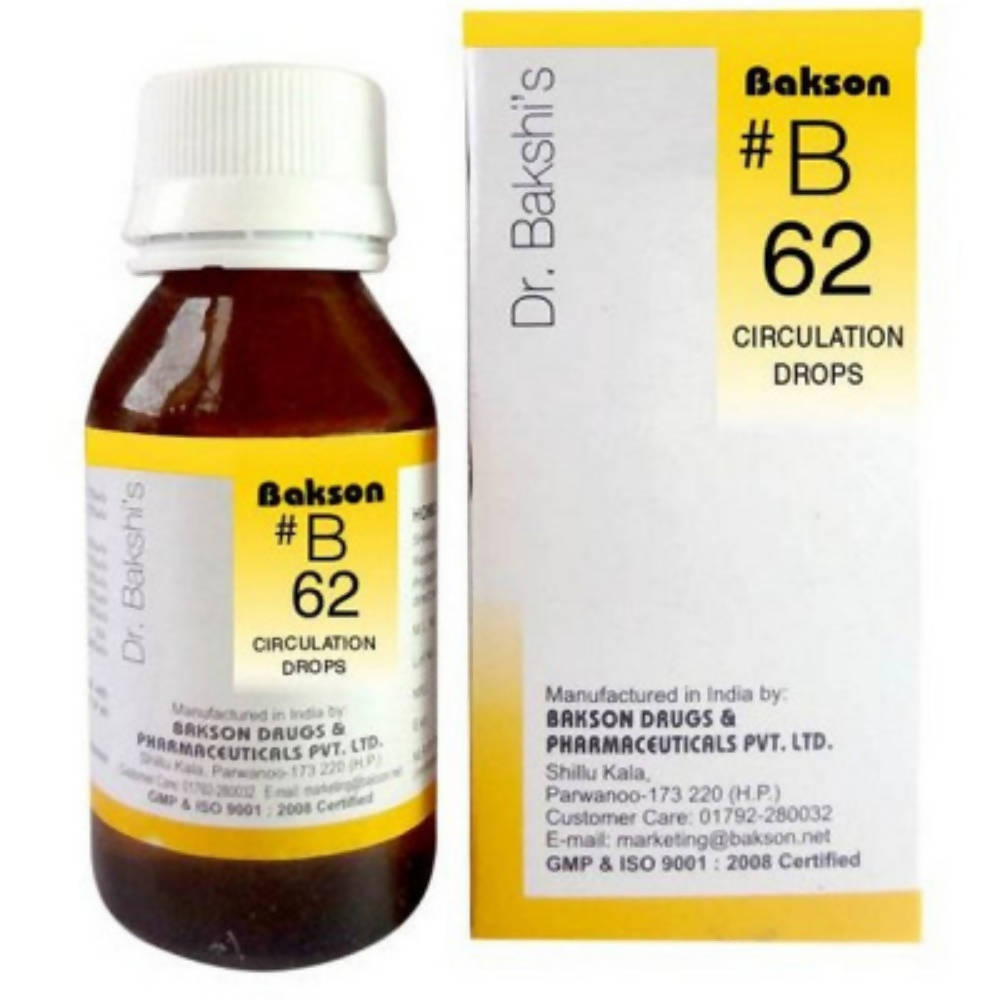 Bakson's Homeopathy B62 Circulation Drop | Grocsy