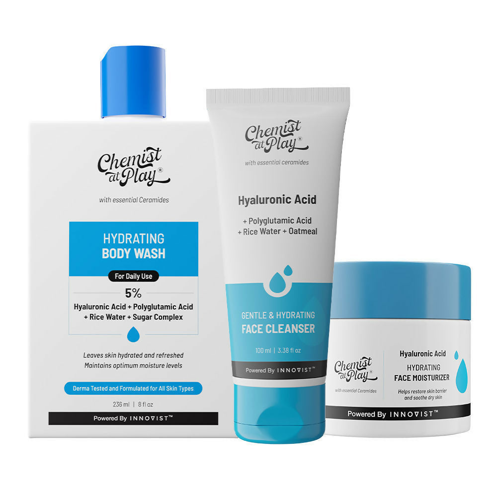 Chemist At Play Hydrating with Face Cleanser, Moisturiser & Body Wash Combo | Grocsy