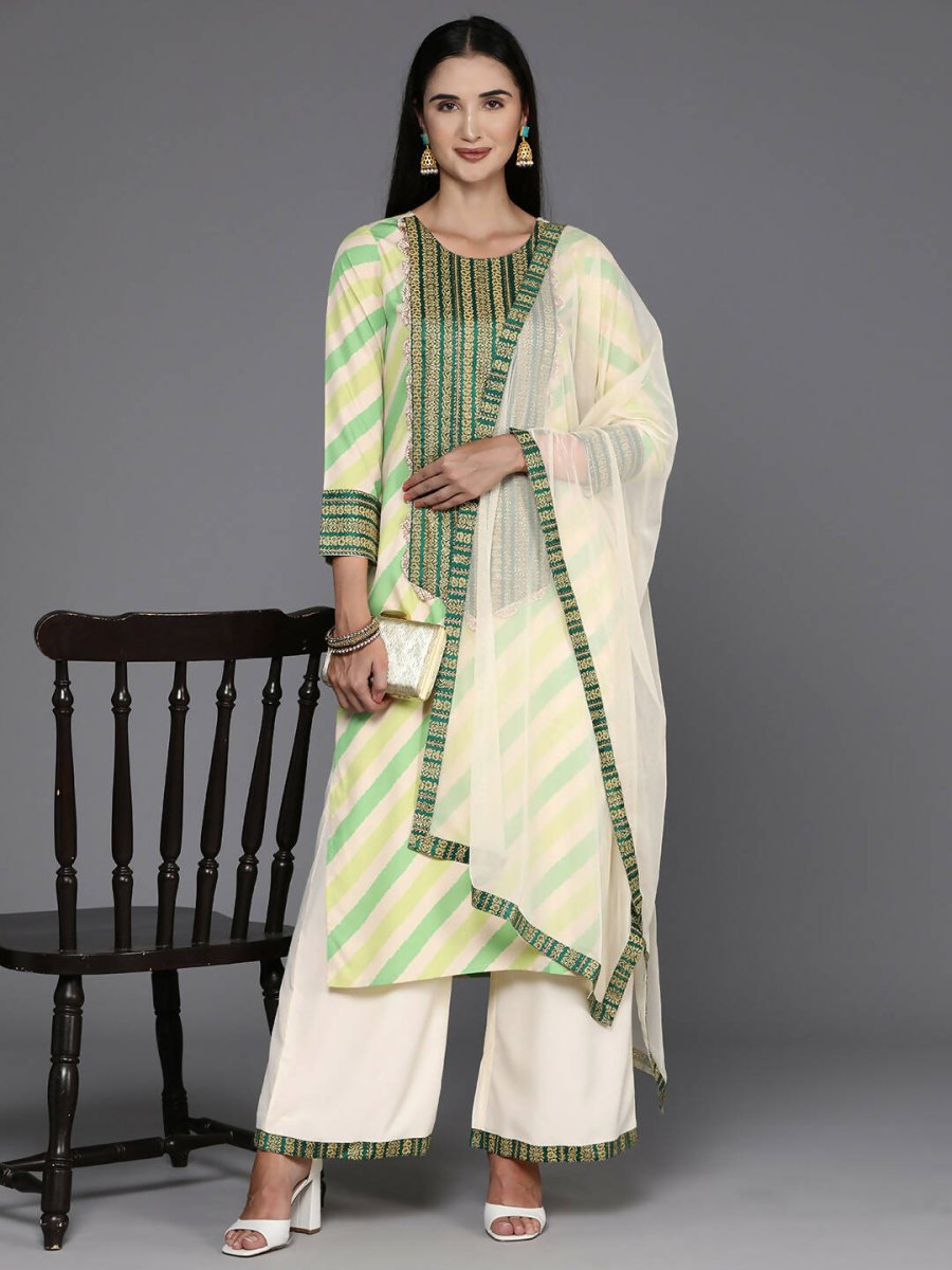Ahalyaa Women's Traditional wear Kurta Set - Off White | Grocsy
