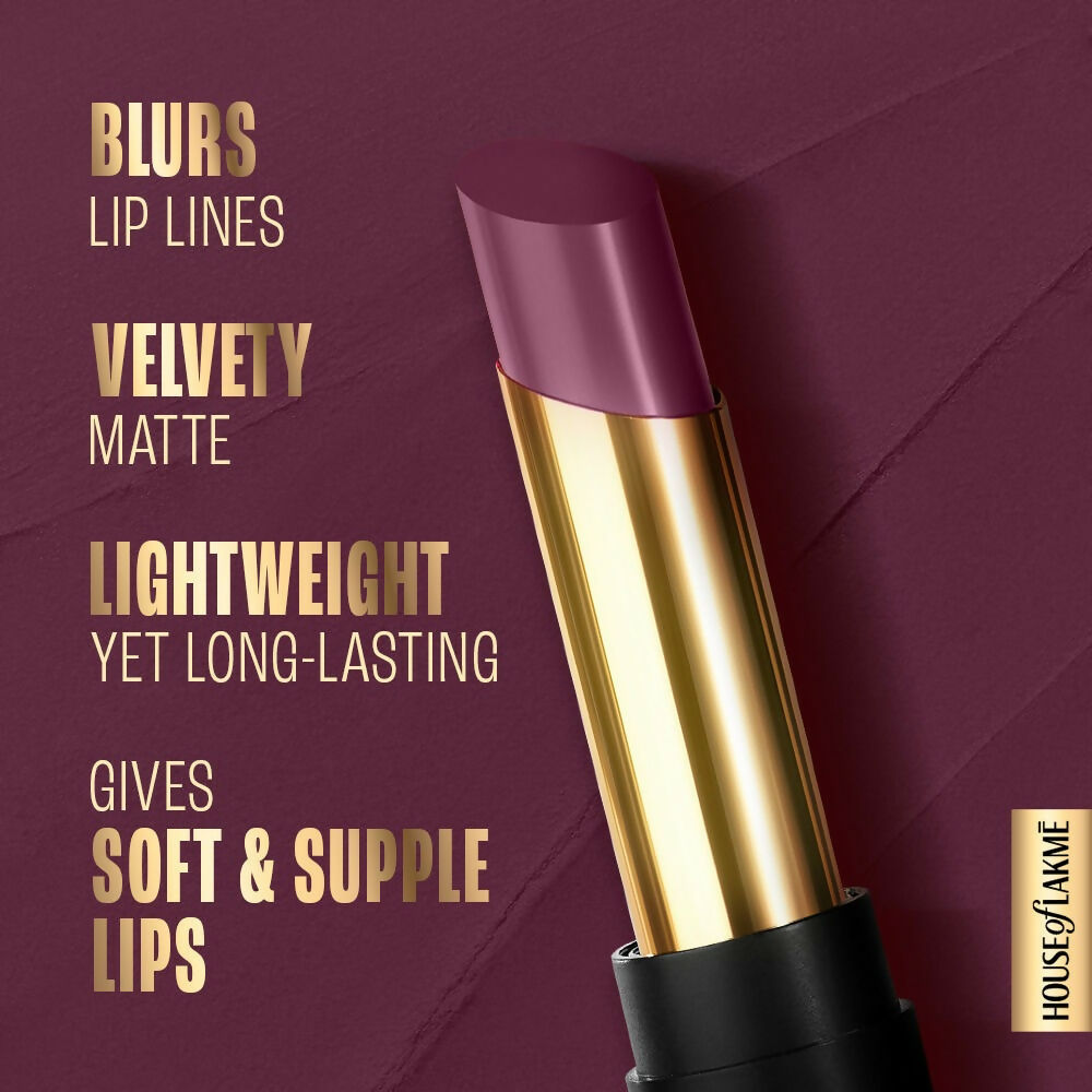Lakme Absolute Beyond Matte Lipstick - 502 Purple Pop | Grocsy