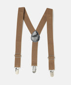 Manet Boys Solid Suspenders - Beige | Grocsy