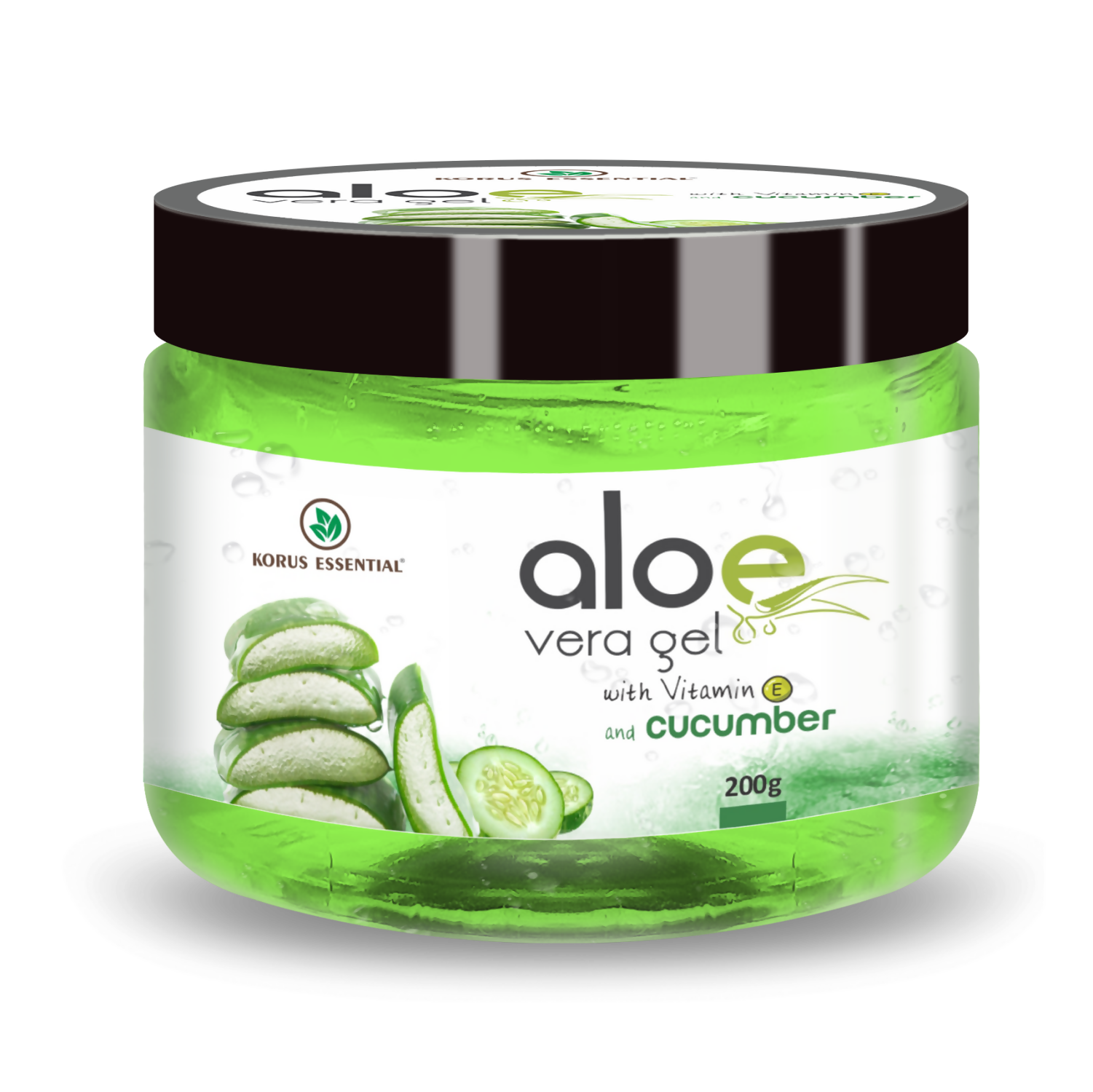 Korus Essential Aloe Vera Gel with Cucumber and Vitamin E | Grocsy