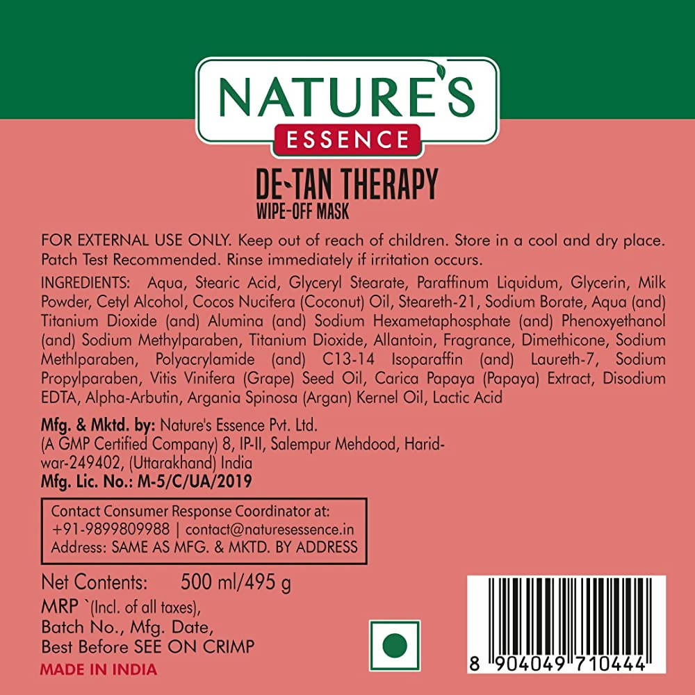 Nature's Essence Detan Therapy Wipe-Off Mask | Grocsy