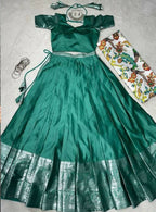 Teeya Creation New Latest Trendy Stylish Lehenga Choli Set - Teal | Grocsy