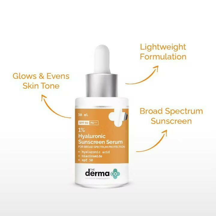 The Derma Co Bye Bye Pigmentation: 2% Kojic Acid Face Serum & 1% Hyaluronic Sunscreen Serum | Grocsy
