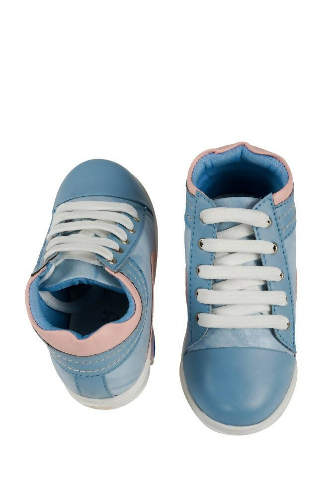 Tiny Bugs For Boys & Girls Party Wear Boots - Sky Blue | Grocsy