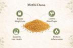 Village-Organica Methi Dana-Whole Fenugreek Seeds | Grocsy