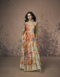 Vastranavya Georgette Digital Print With Sequence Embroidery Stitch Work Side Slit Abaya Style Suit | Grocsy