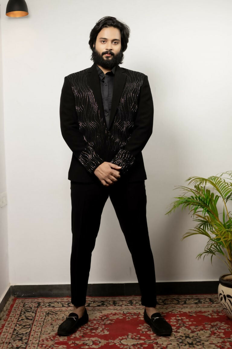 Alish - Embroidered Blazer by Hilo Design | Grocsy