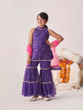 Joban Fashion Girl's Blue Color Sharara Set | Grocsy