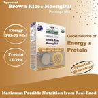 TummyFriendly Foods Organic Sprouted Brown Rice, Moong Dal Porridge Mix | Grocsy
