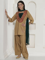 Joban Fashion Golden Farshi Salwaar Suit Set | Grocsy